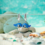 Lucky Blue Whale Earrings