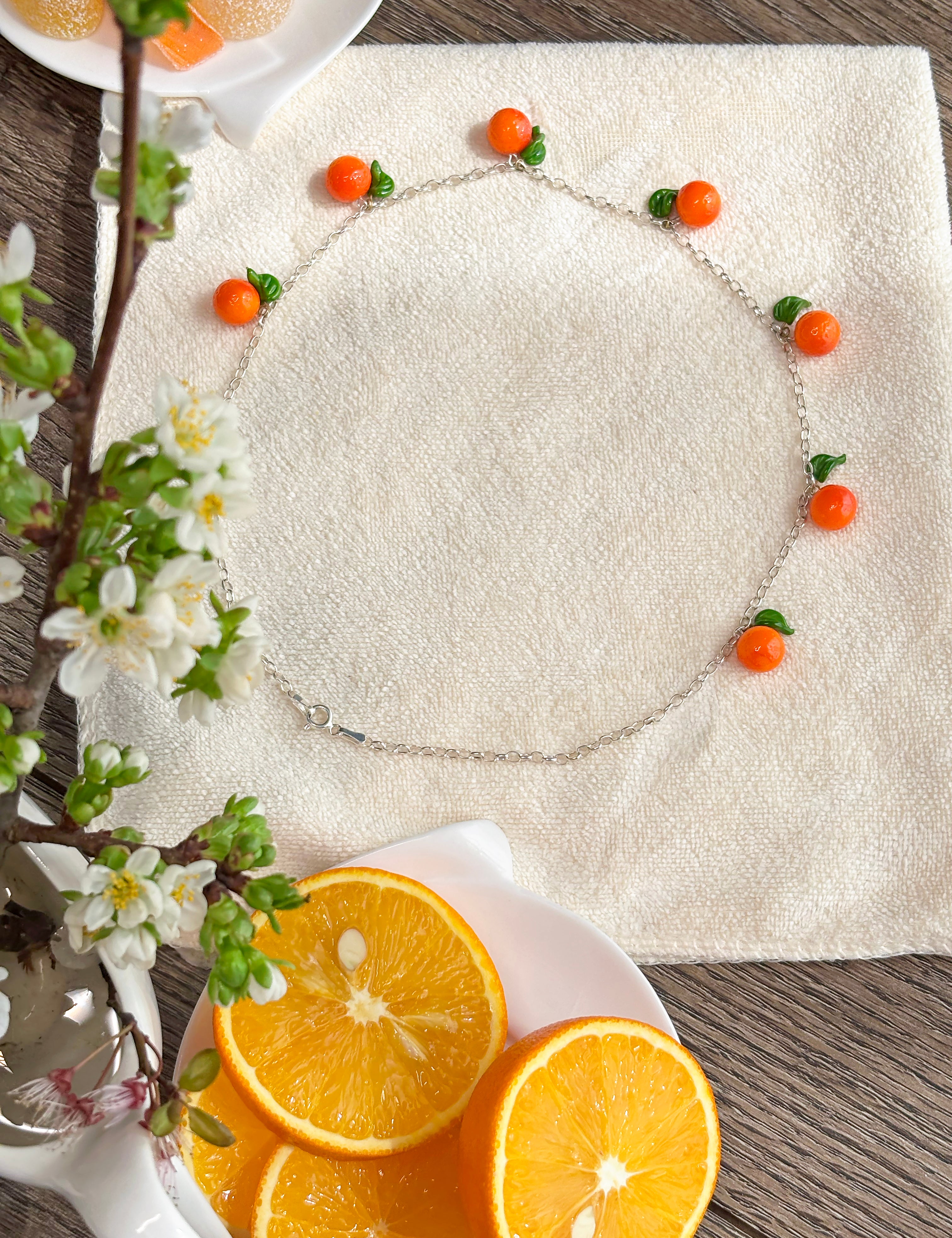 Lucky Orange Blossom Necklace