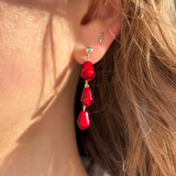 Pomegranate Seed Stud Earrings