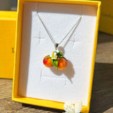 Lucky Peach Blossom Charm Necklace
