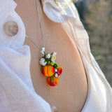 Lucky Peach Blossom Charm Necklace