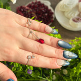 Pomegranate Seed Ring, Adjustable Chain Ring