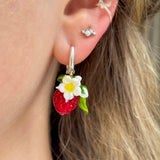 Lucky Raspberry Blossom Earrings