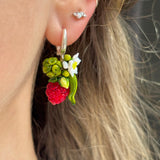 Lucky Raspberry Blossom Earrings