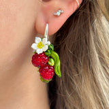 Lucky Raspberry Blossom Earrings