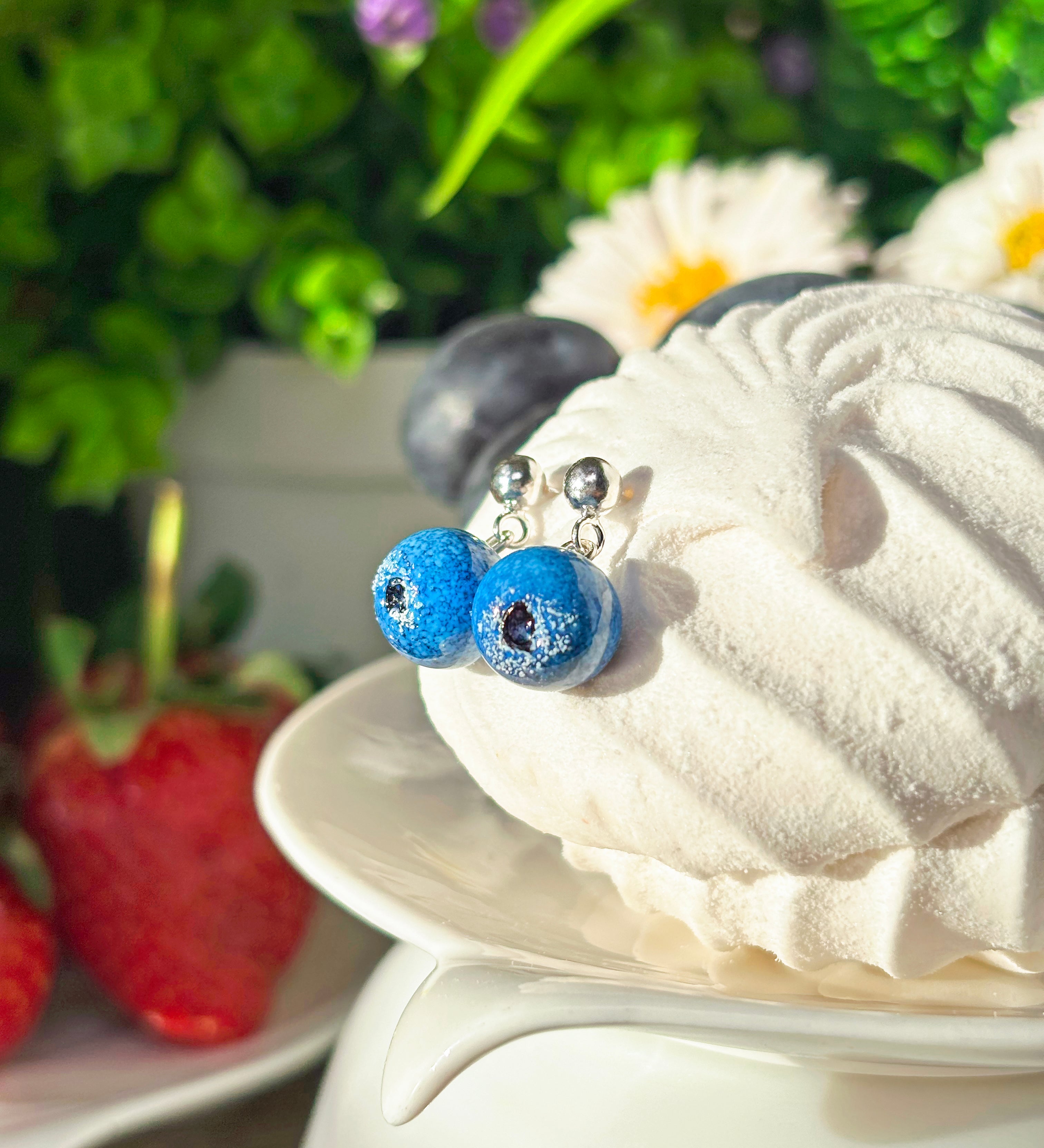 Lucky Blueberry Stud Earrings