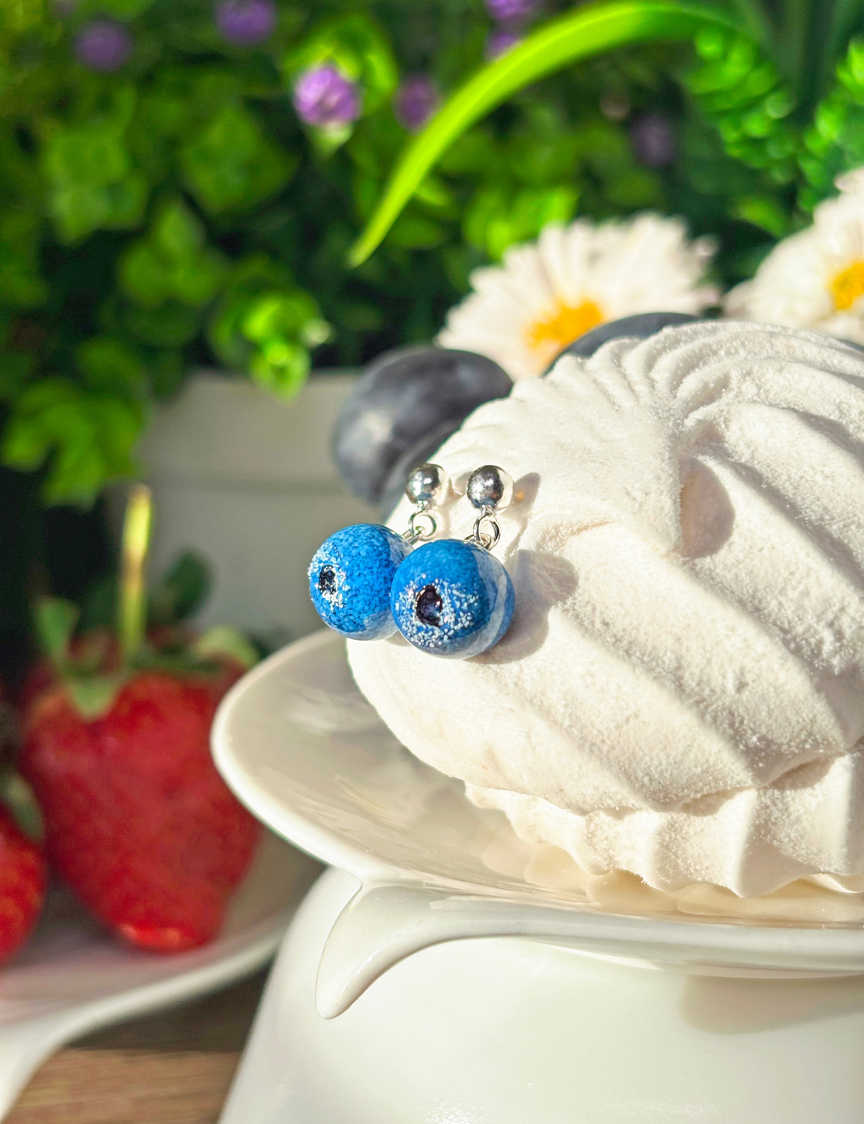 Lucky Blueberry Stud Earrings