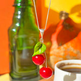Lucky Cherry Pair Necklace