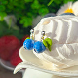 Lucky Blueberry Stud Earrings