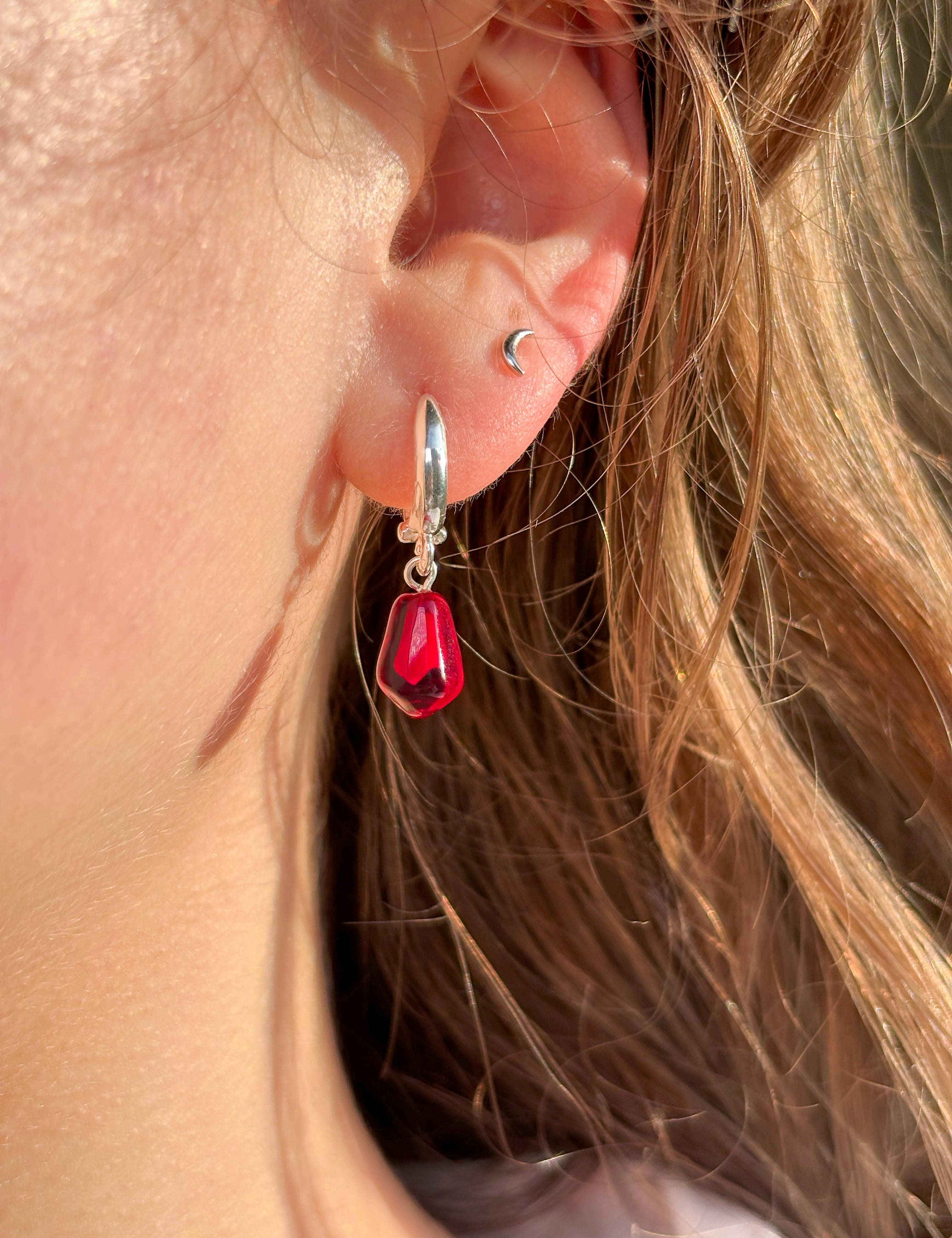 Pomegranate Seed Earrings