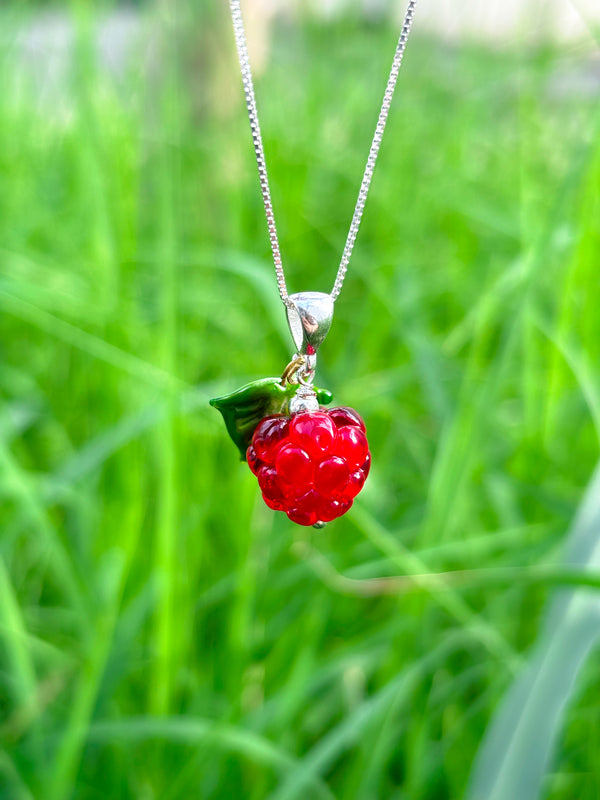 Raspberry Charm Necklace