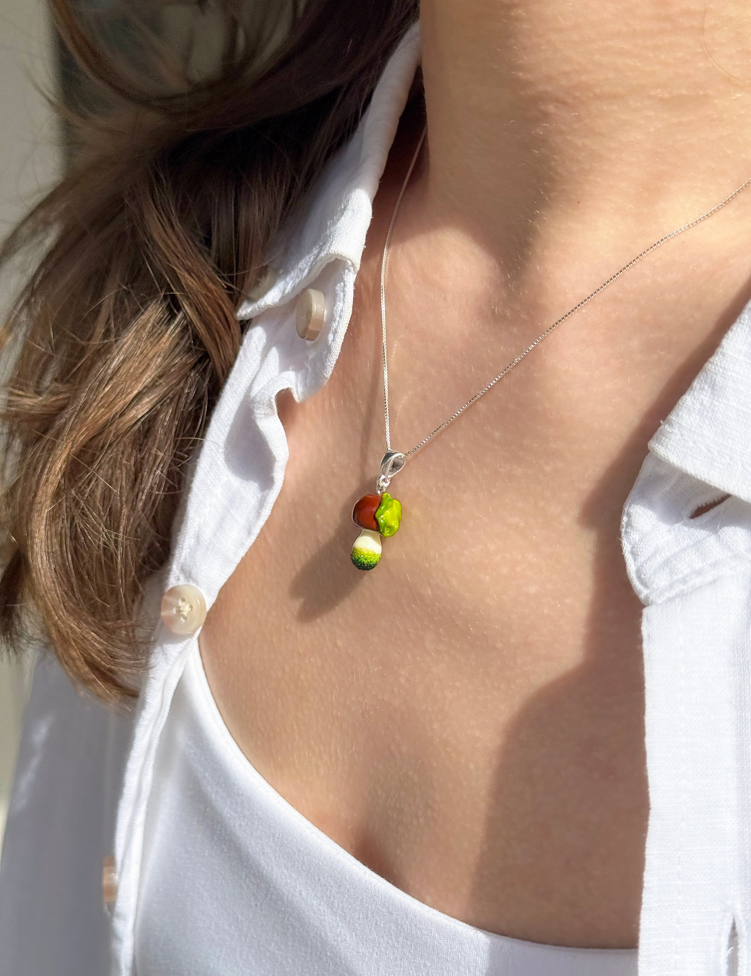 Lucky Boletus with a Leaf Necklace