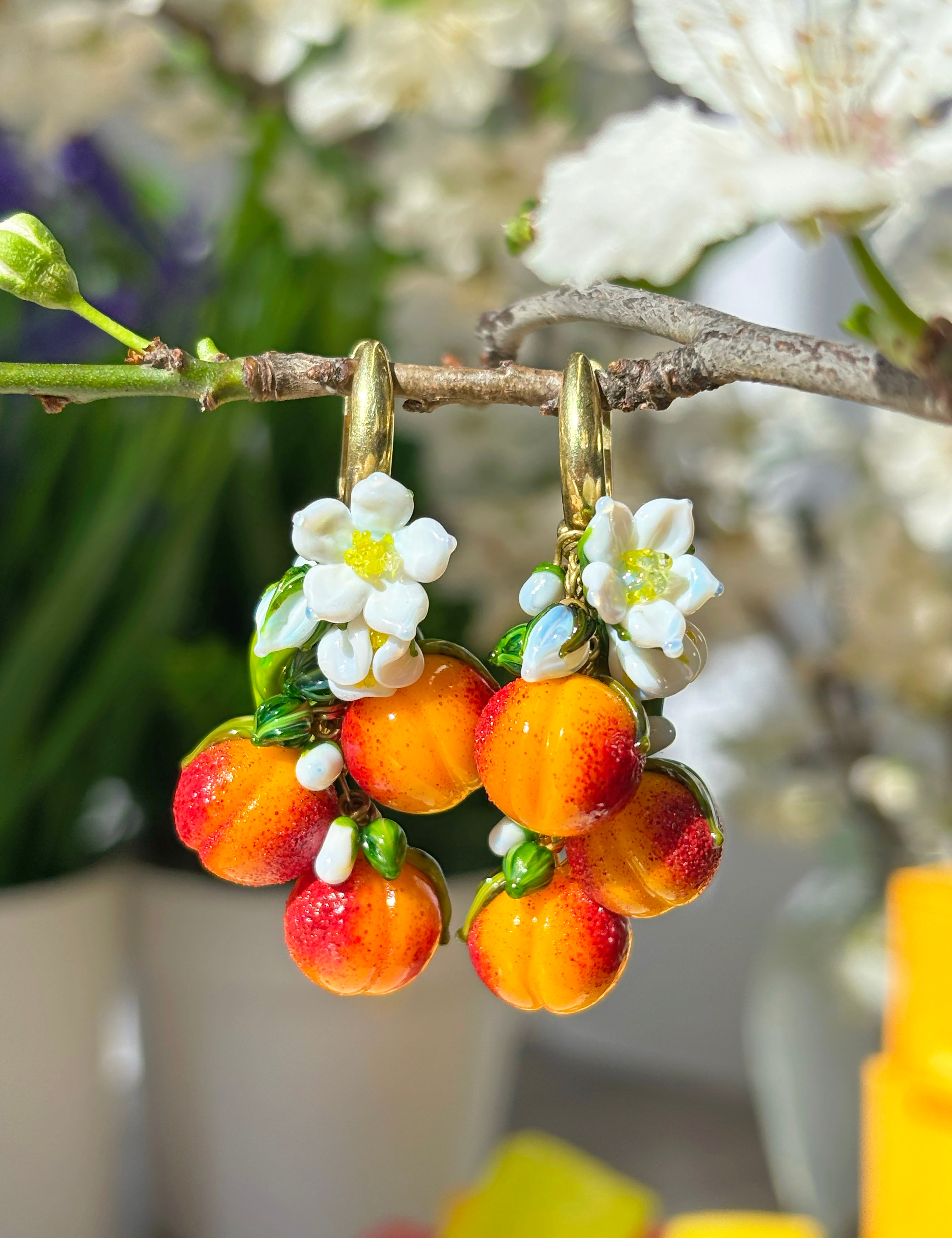 Lucky Peach Blossom Earrings