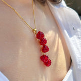 Lucky Raspberry Charm Necklace