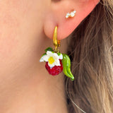 Lucky Raspberry Blossom Earrings