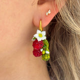 Lucky Raspberry Blossom Earrings