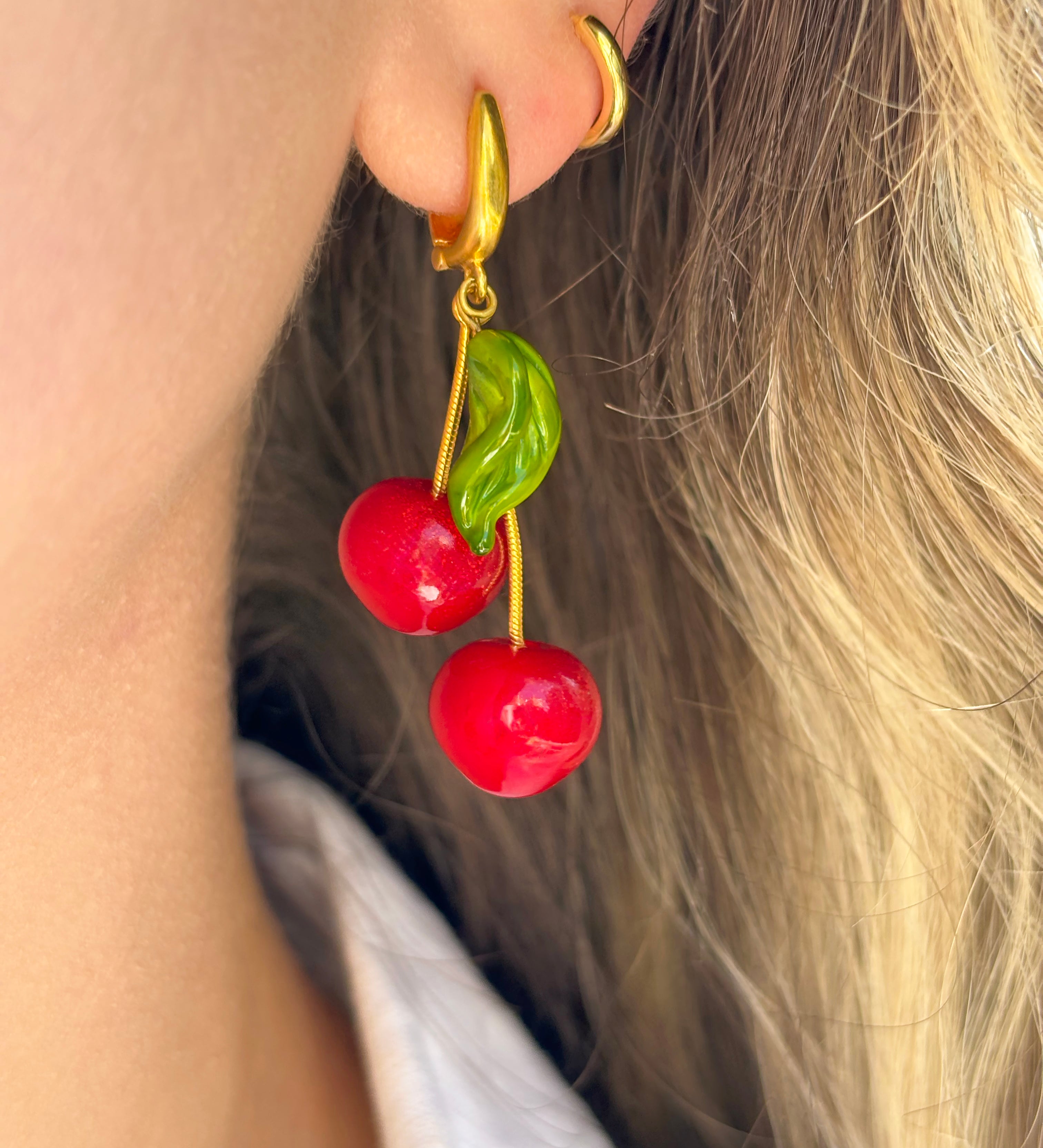 Lucky Cherry Pair Earrings