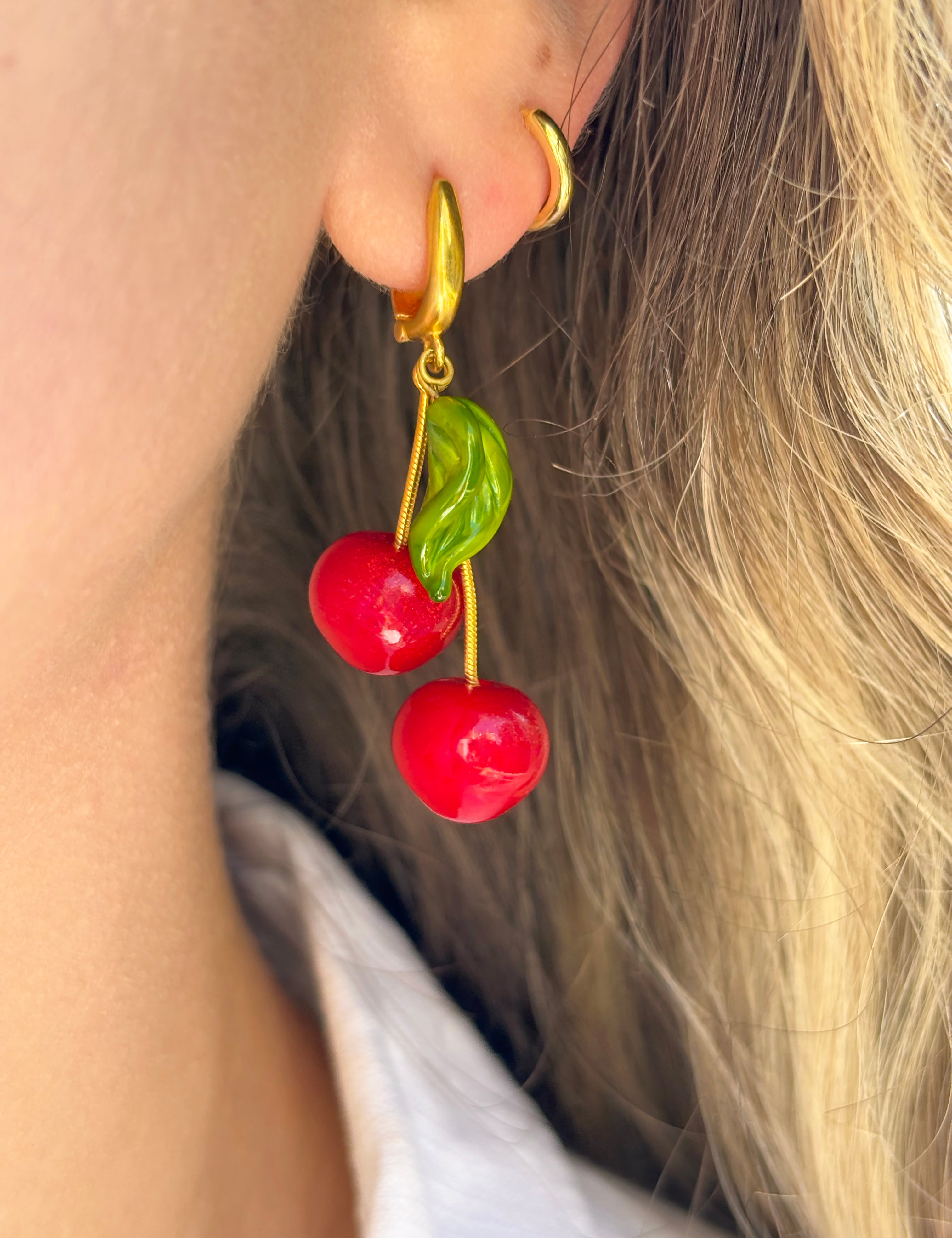 Lucky Cherry Pair Earrings