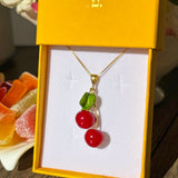 Lucky Cherry Pair Necklace