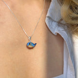 Lucky Blue Whale Charm Necklace