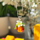 Lucky Peach Blossom Charm Necklace