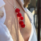 Lucky Raspberry Charm Necklace
