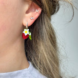 Lucky Raspberry Blossom Earrings