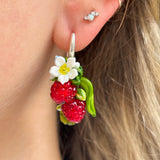 Lucky Raspberry Blossom Earrings