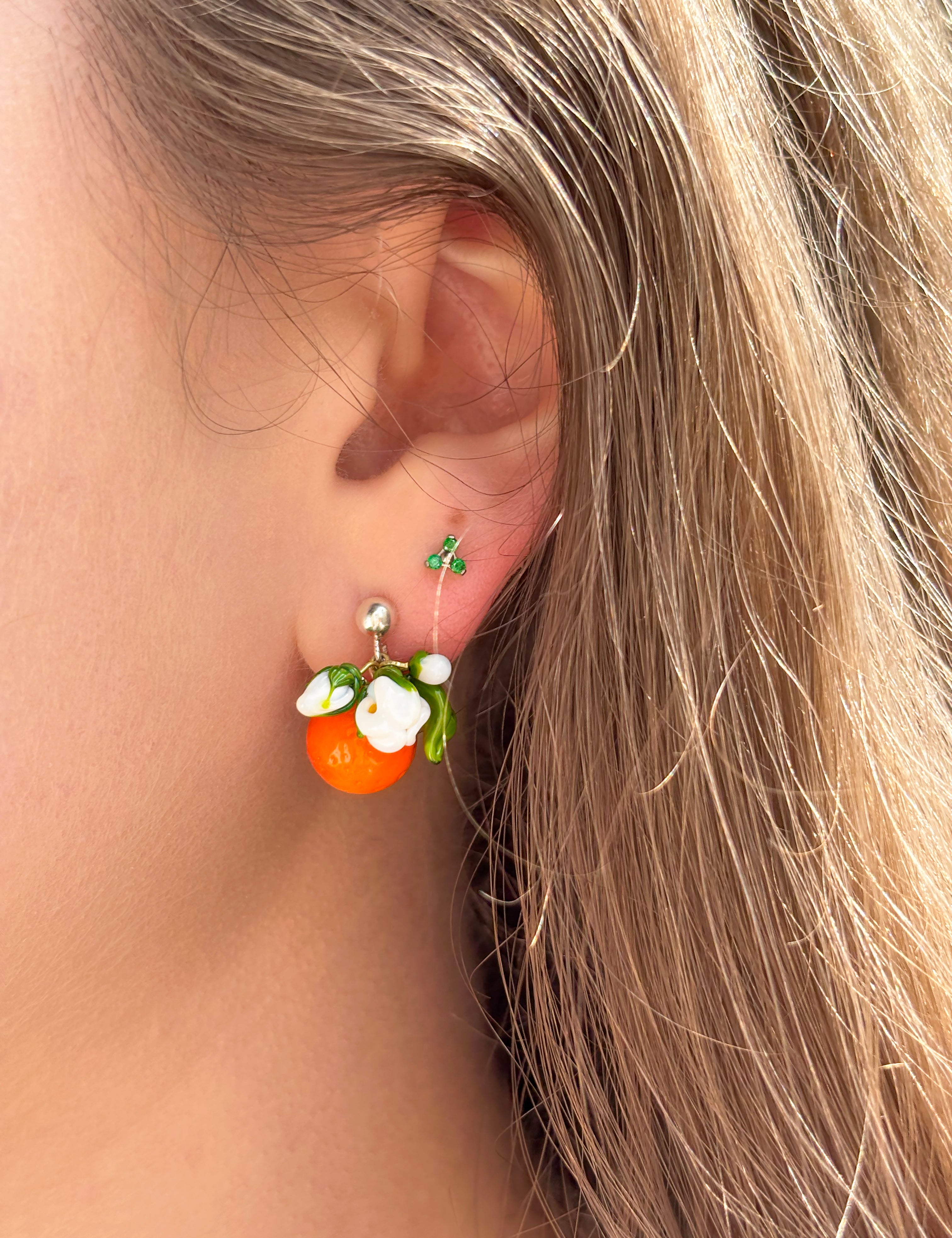 Lucky Orange Stud Earrings