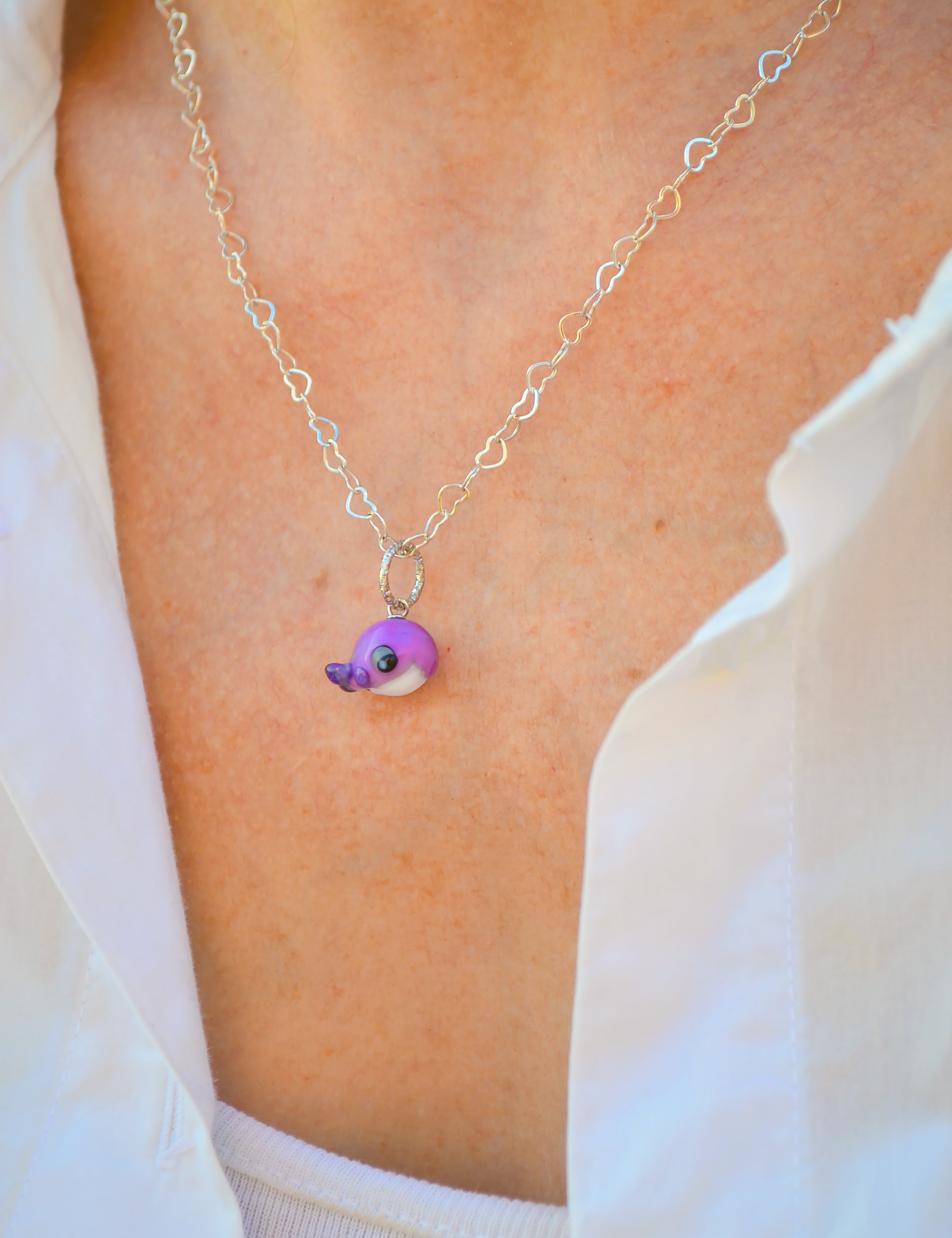 Purple Whale Charm