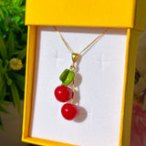 Lucky Cherry Pair Necklace