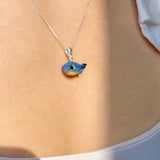 Lucky Blue Whale Charm Necklace