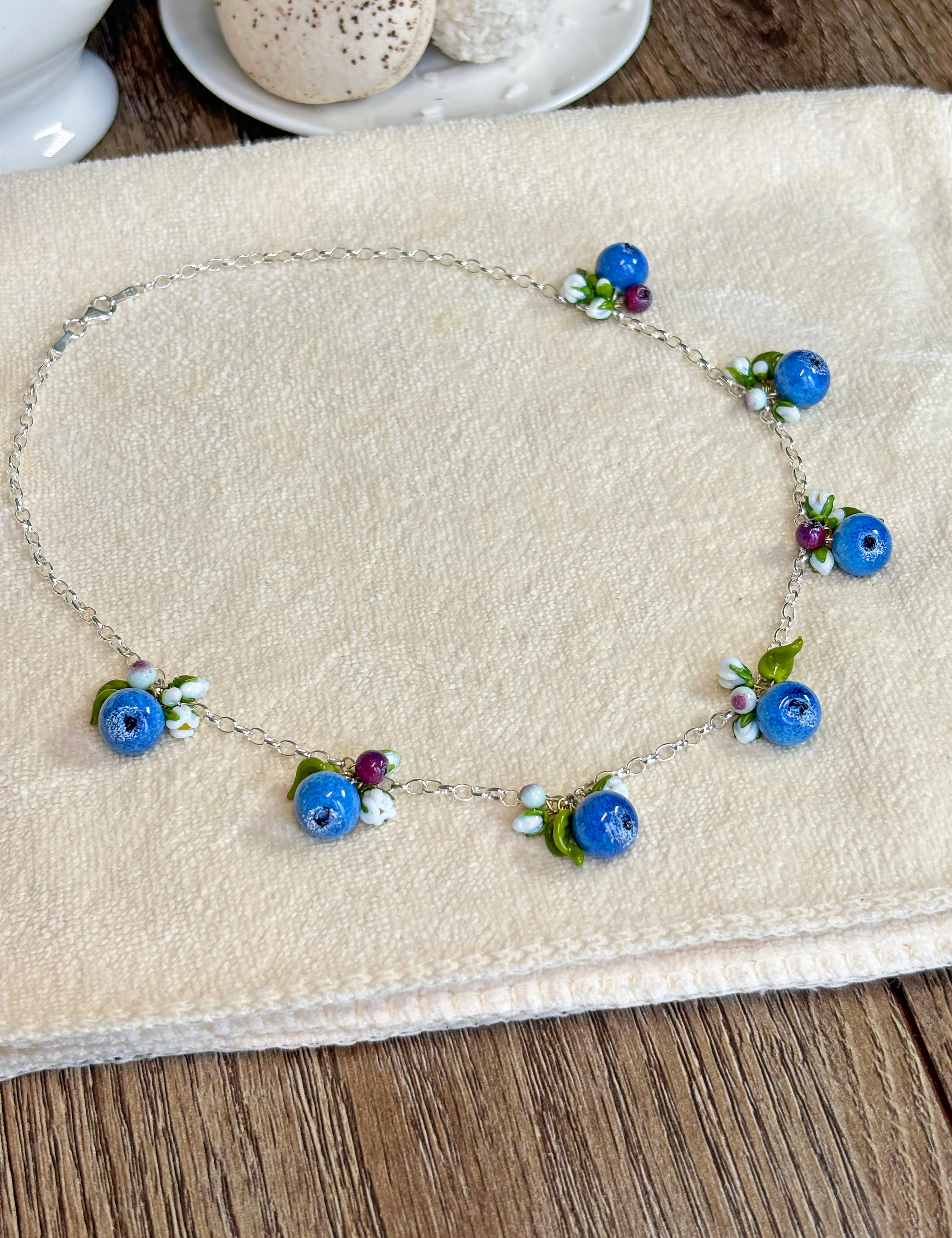 Lucky Blueberry Blossom Necklace
