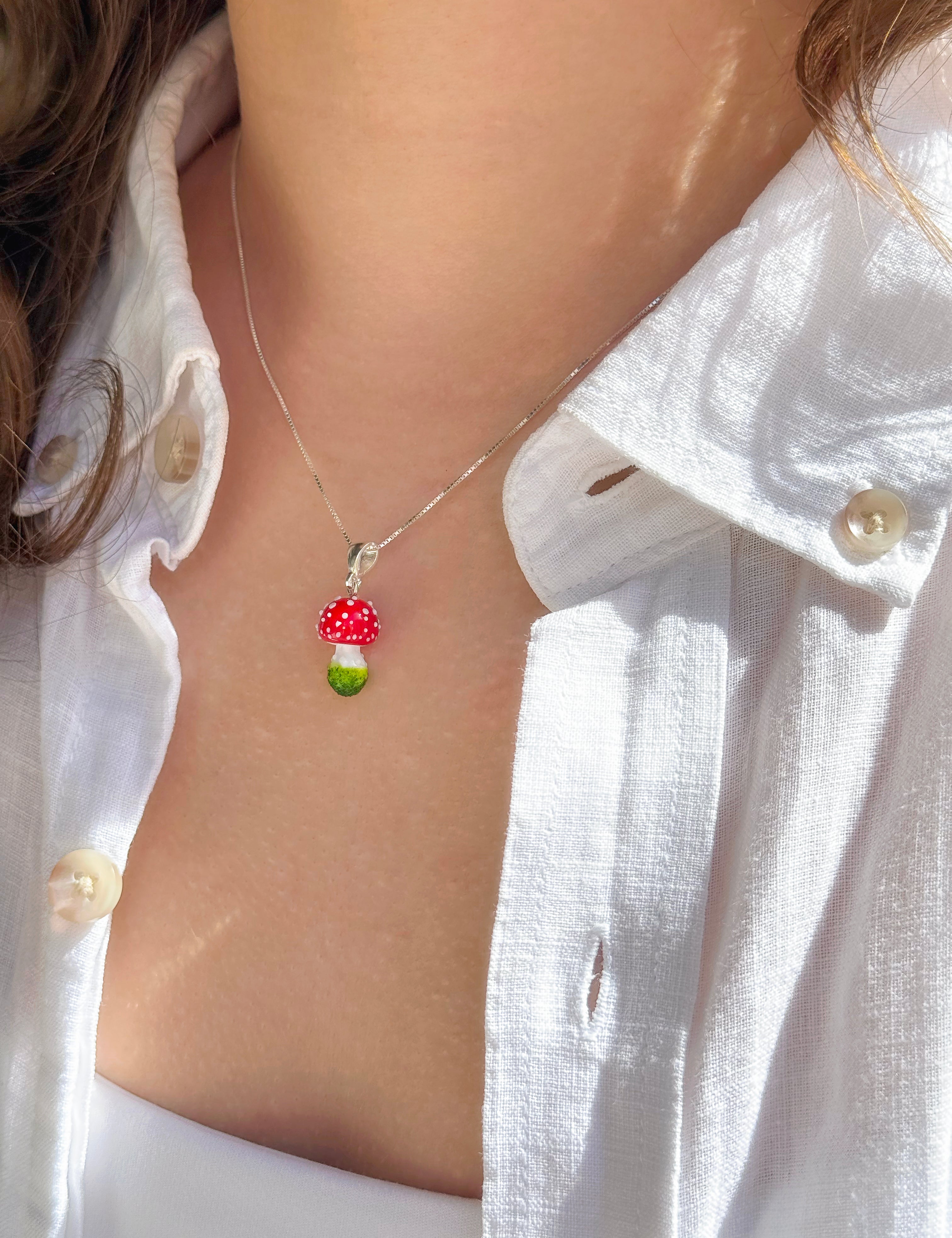 Lucky Fly Agaric Necklace