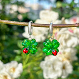 Lucky Clover Earrings with Ladybug