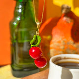 Lucky Cherry Pair Necklace