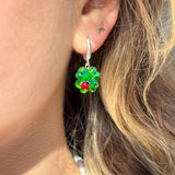 Lucky Clover Earrings with Ladybug