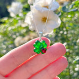 Lucky Clover Necklace with Ladybug