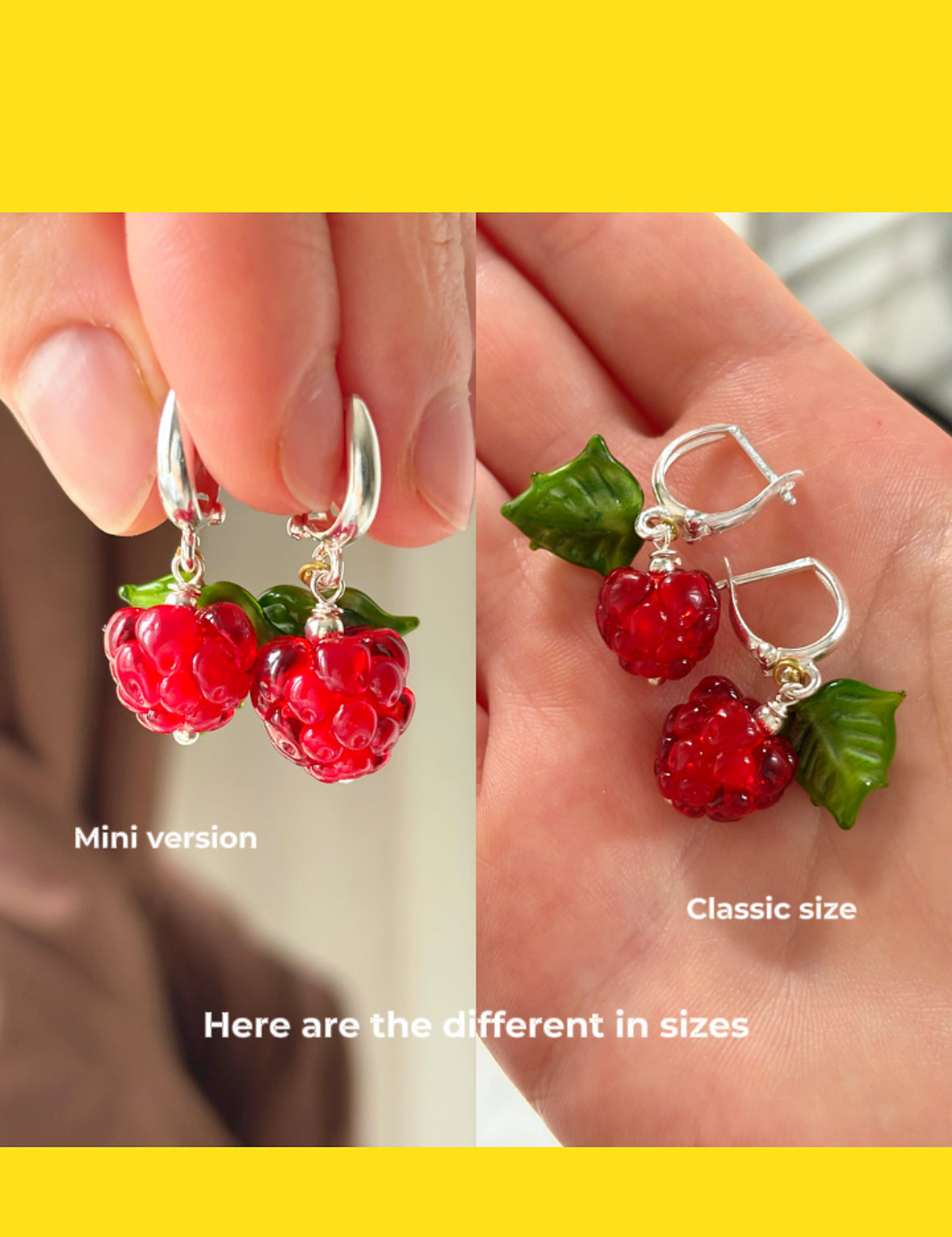 Lucky Raspberry Earrings (Mini version)