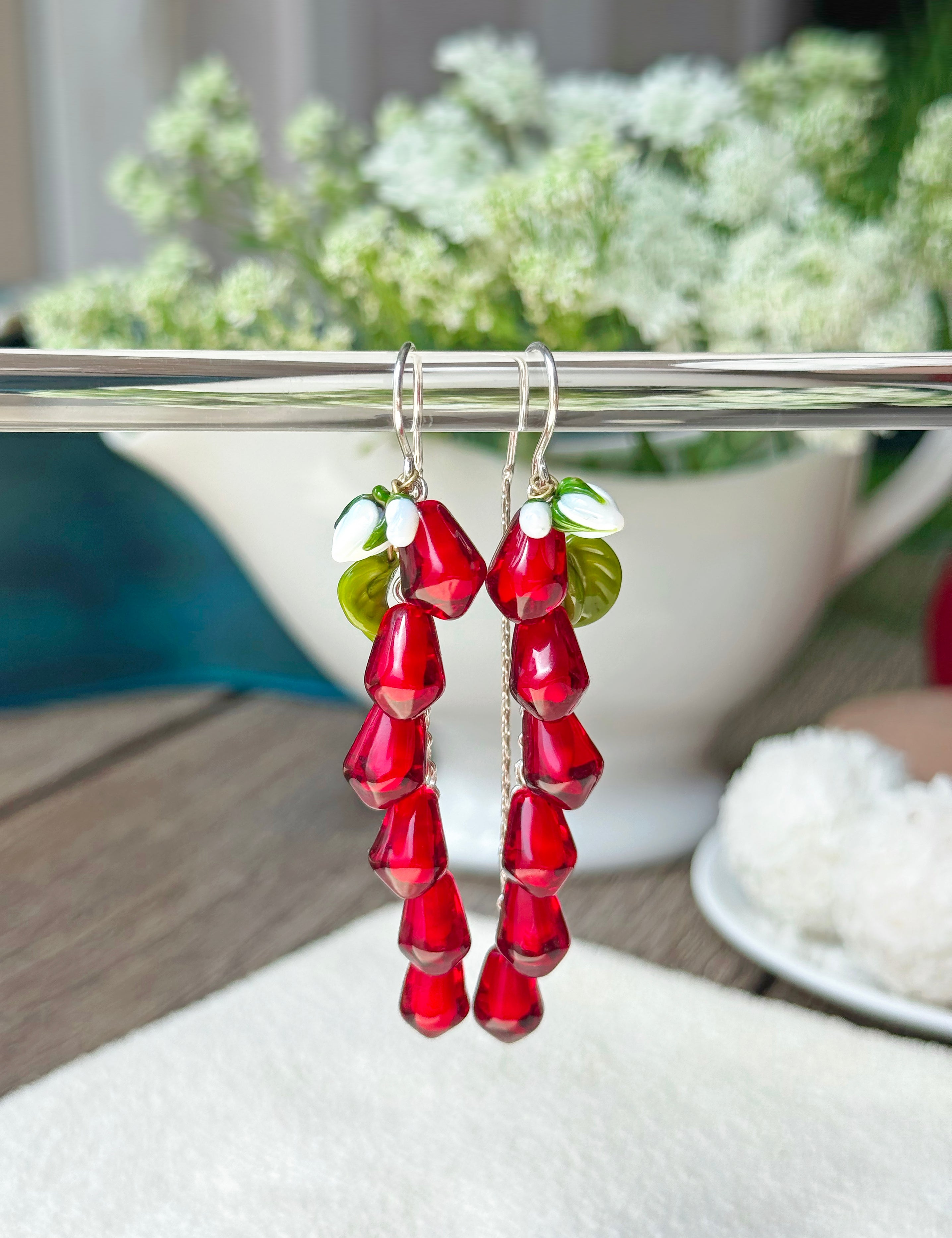 Pomegranate Seed Earrings