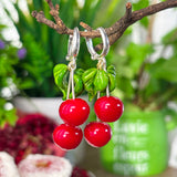 Lucky Cherry Leaf Earrings