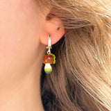 Lucky Boletus with a Leaf Earrings