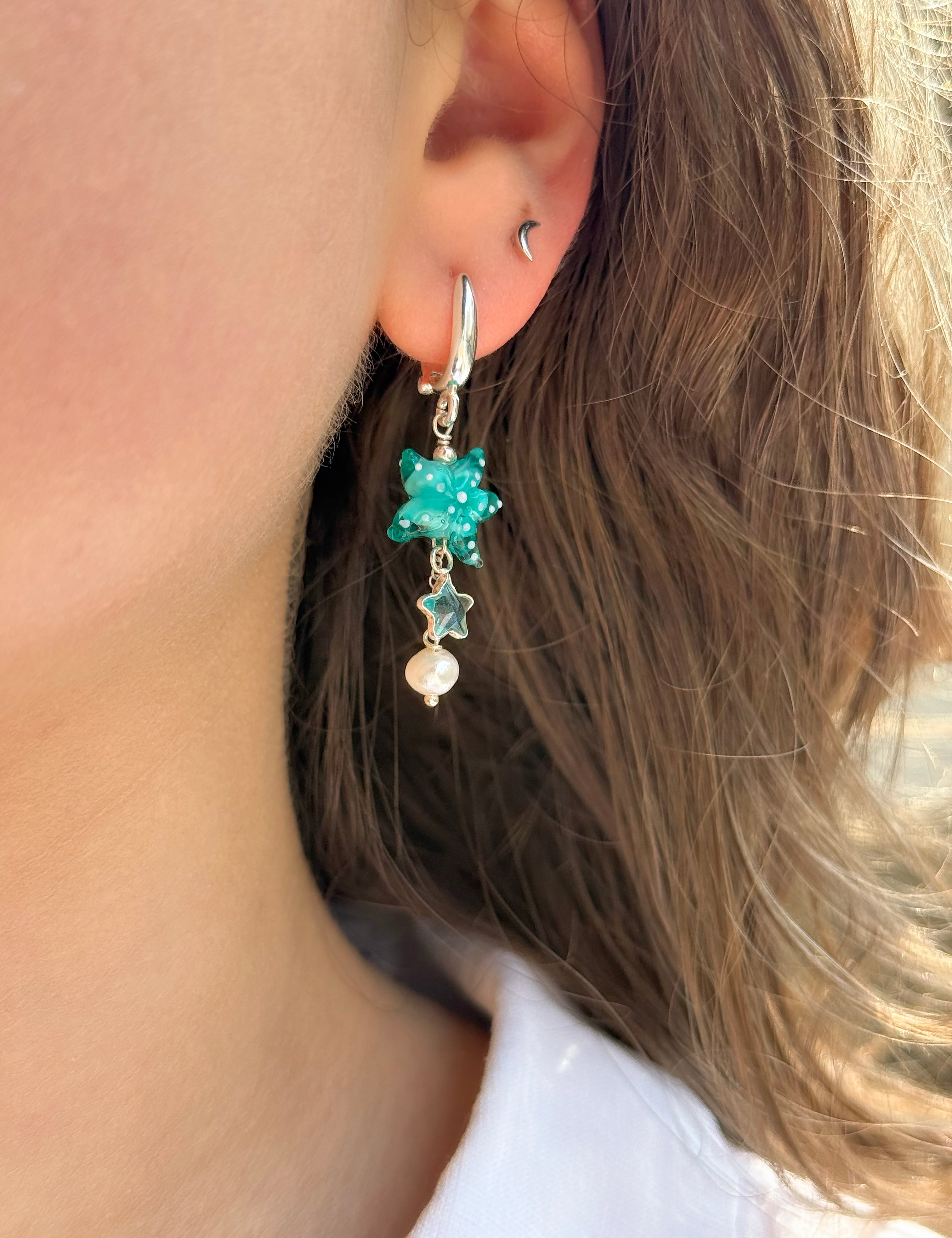 Lucky Blue Star Earrings