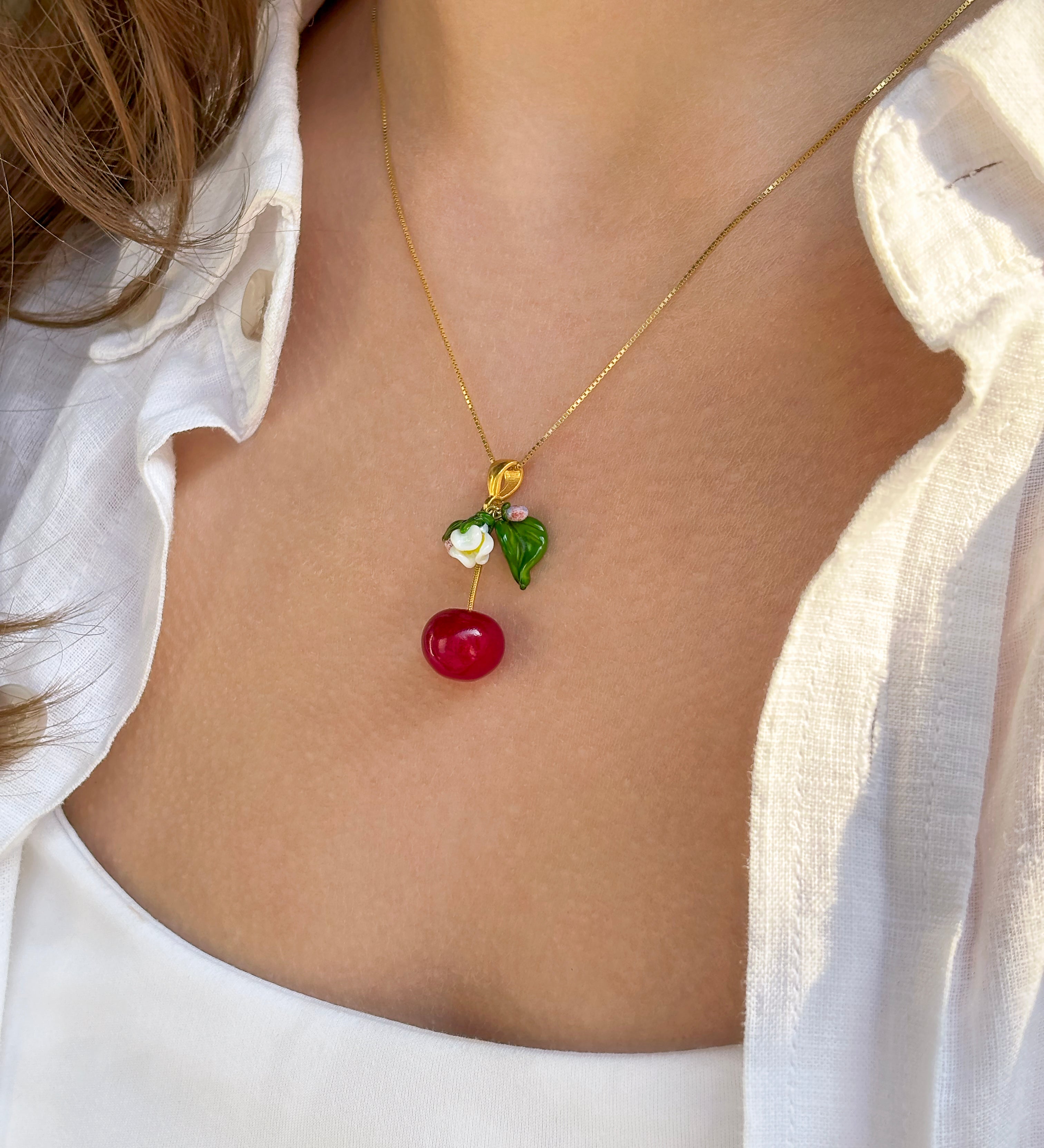 Lucky Cherry Necklace (Mini version)