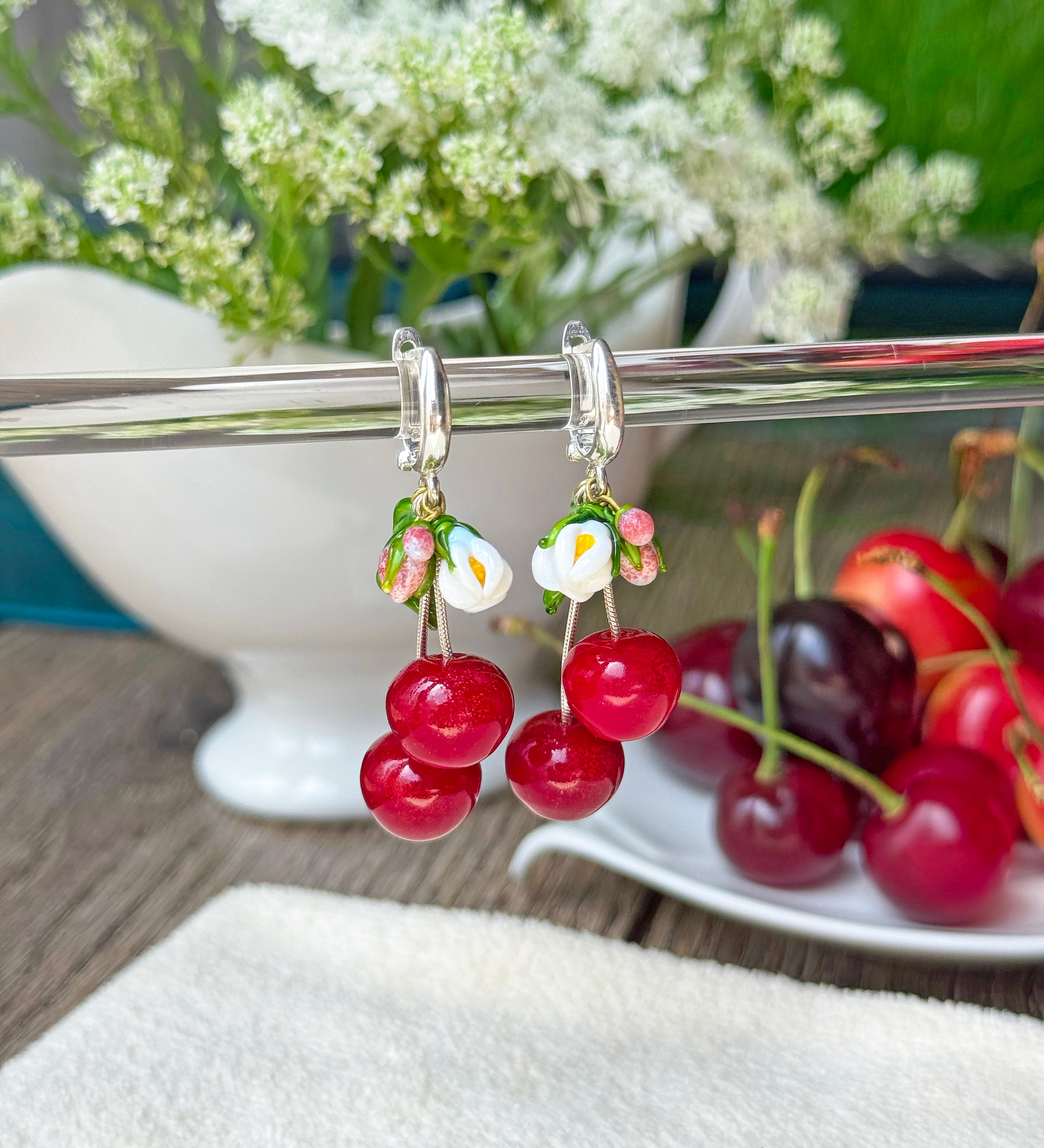 Lucky Double Cherry Earrings