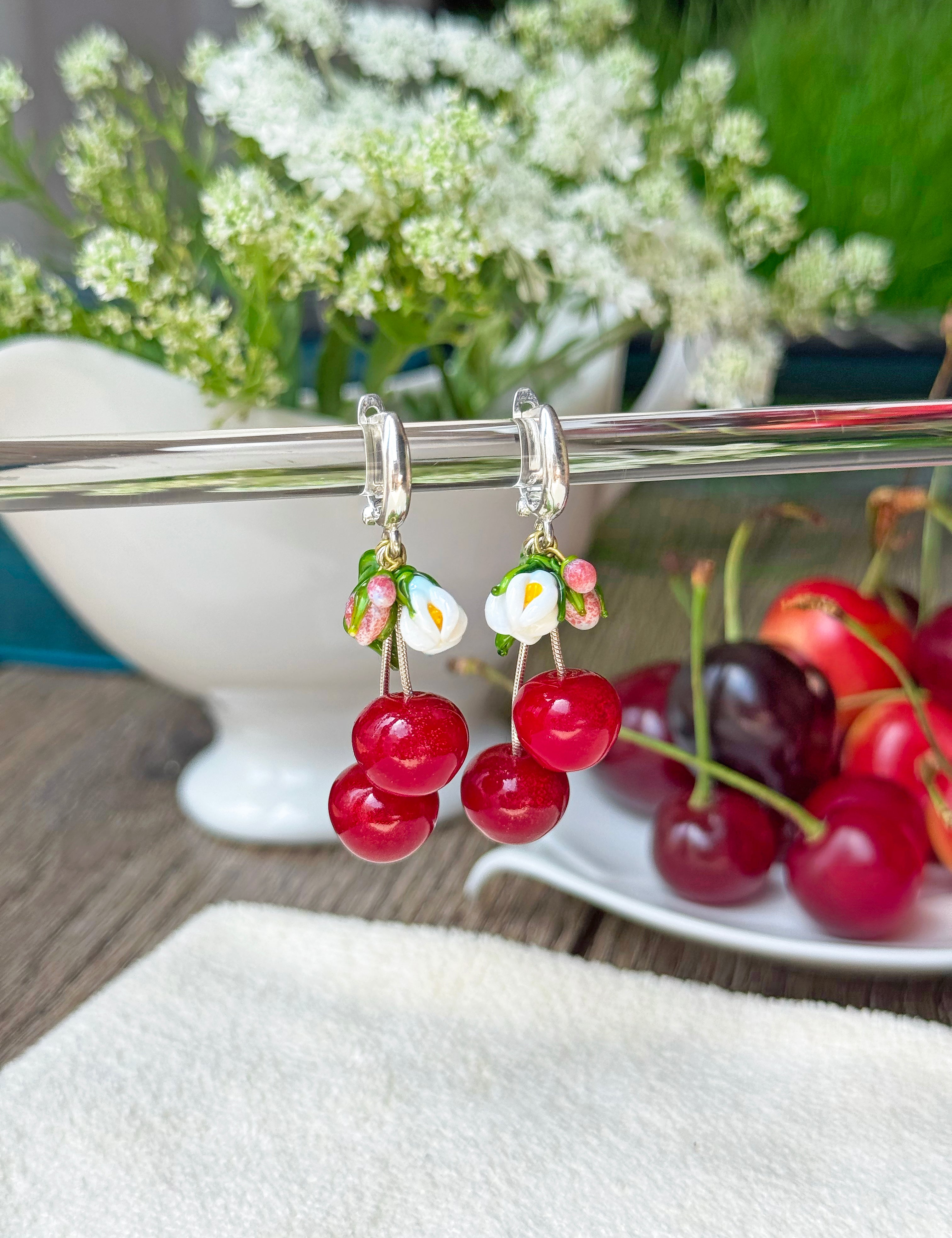 Lucky Double Cherry Earrings