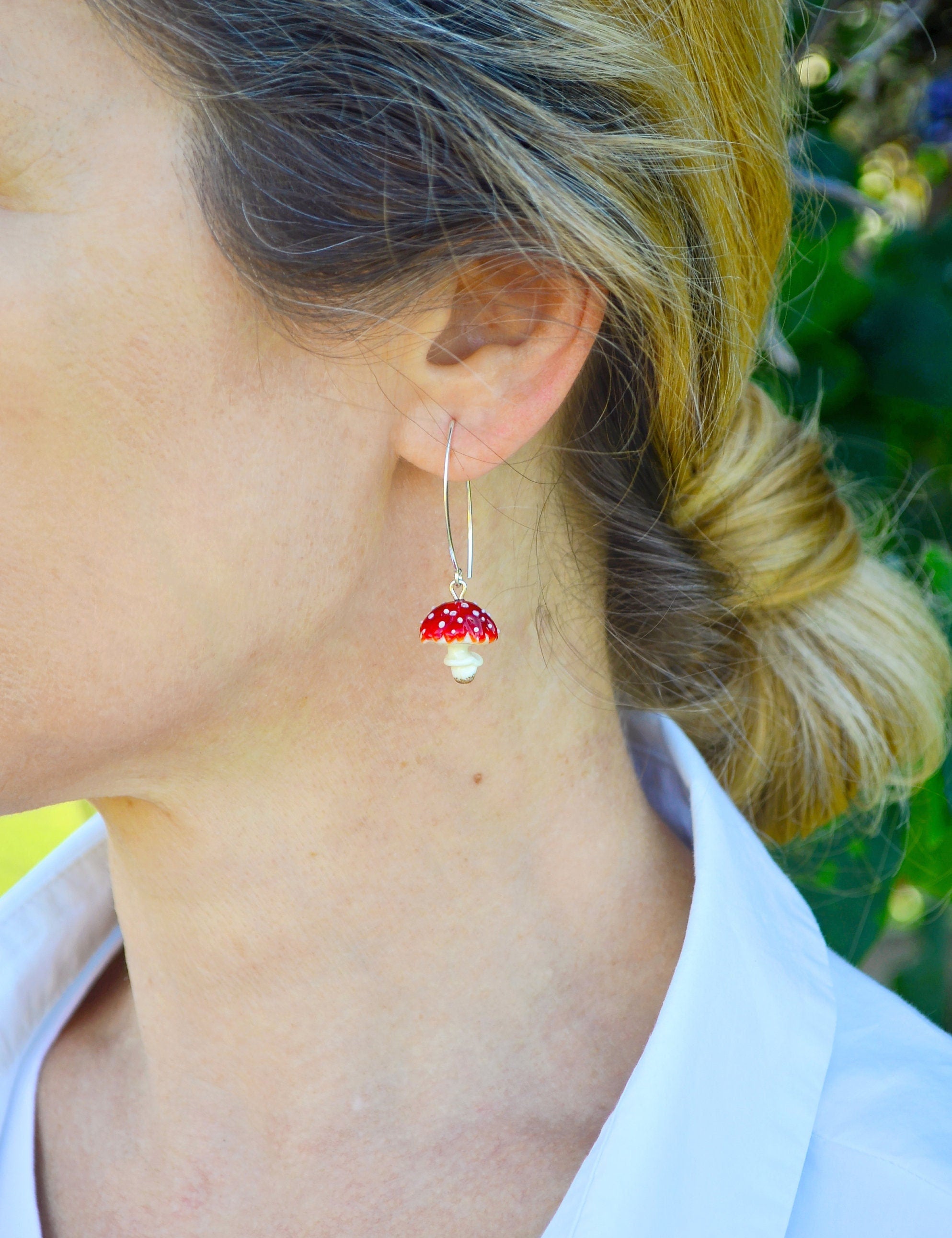 Red Mushroom Earrings