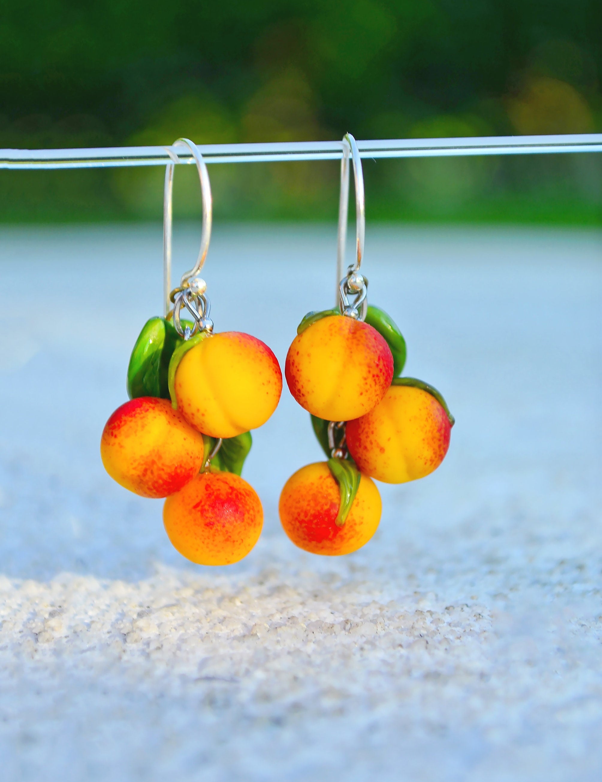 Peach Statement Earrings