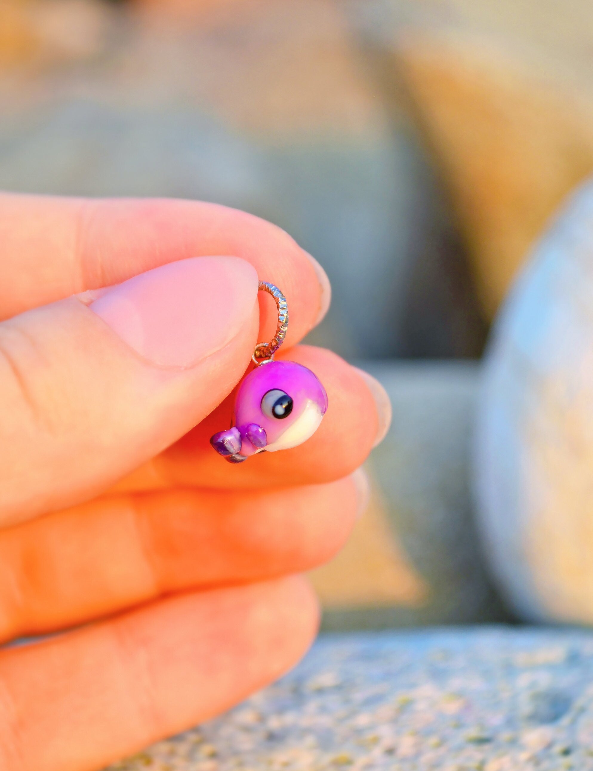 Purple Whale Pendant