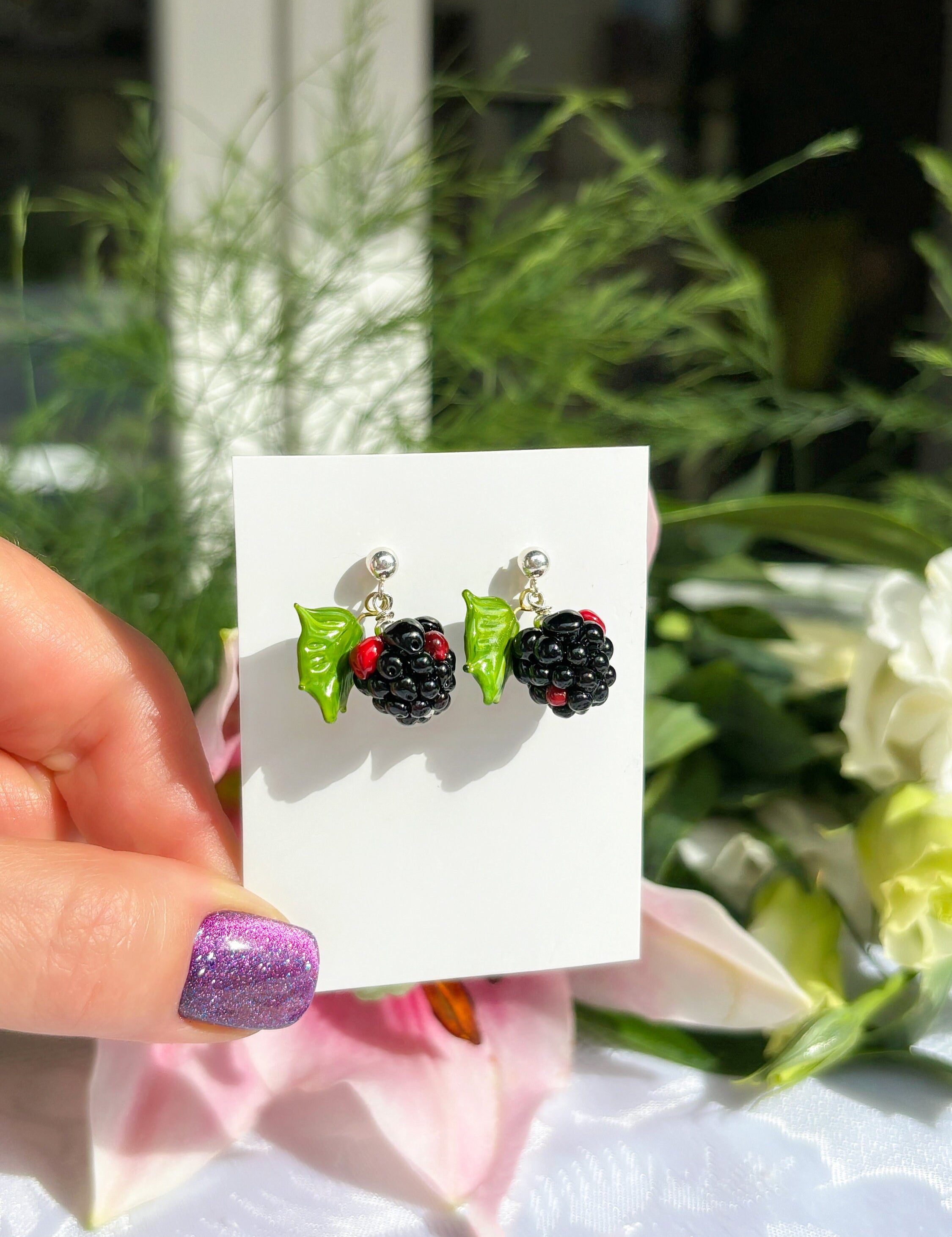 Blackberry Stud Earrings
